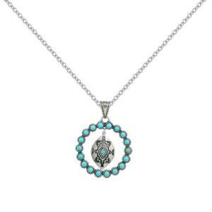 Western Rhinestone Open Circle Necklace